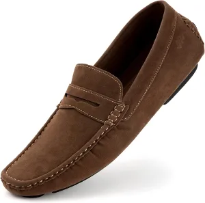 Mio Marino Mens Loafers and Slip On - Suede Casual Shoes for Men - Hand Stitched - Comfortable and Walking Friendly