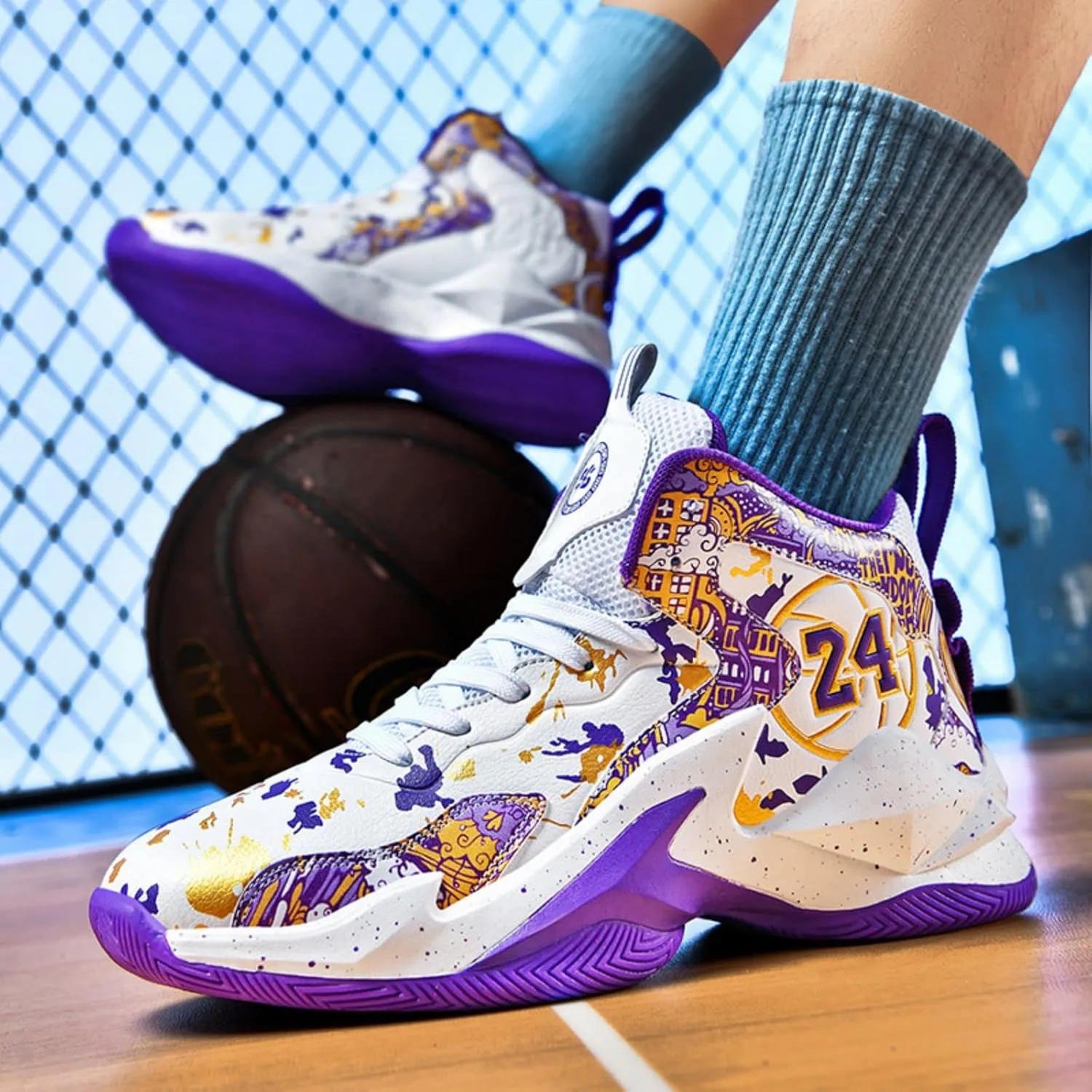 New wear-Resistant high top Basketball Shoes