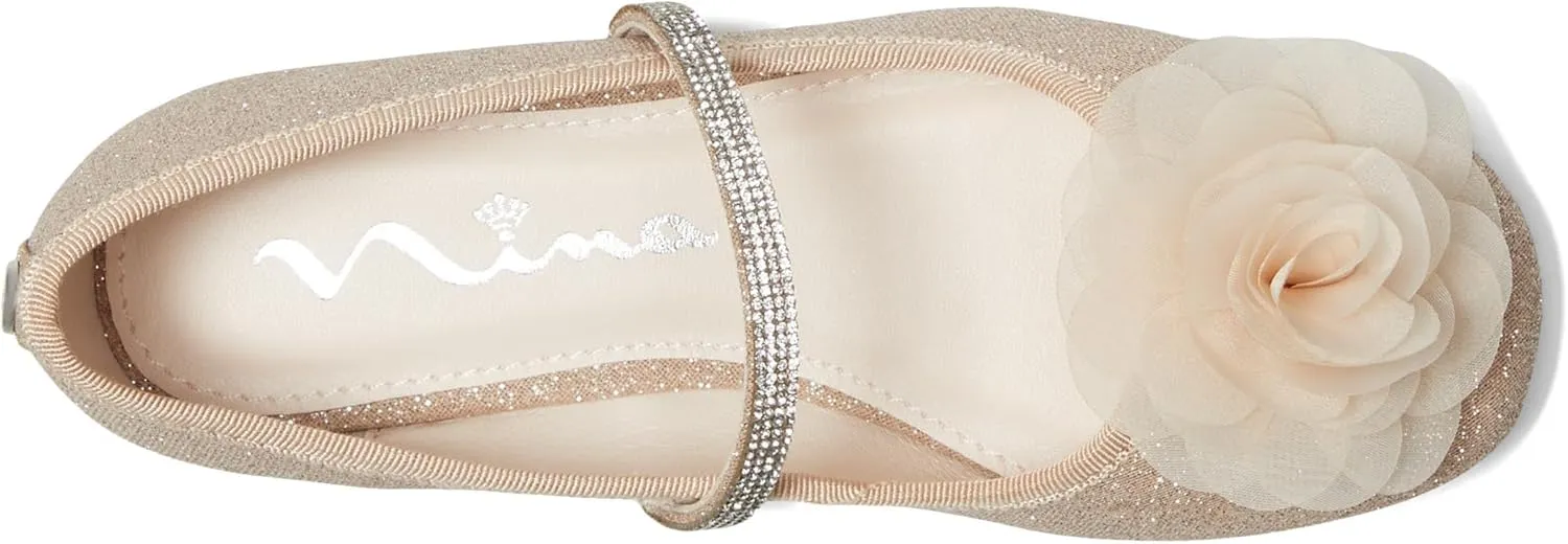 NINA Baby-Girl's Jory (Little Big Kid) Ballet Flat W/Flower