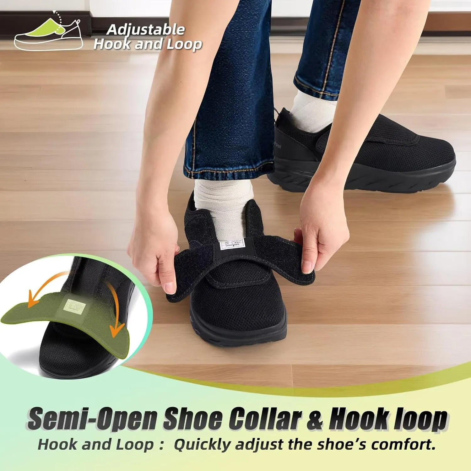 Orthopedic Diabetic Extra Wide Walking Shoes: Comfortable Casual Arch Support Plantar Fasciitis Slip On, Orthotics Hammer Toes Easy Top Wings House Loafers for Foot and Heel Pain Relief