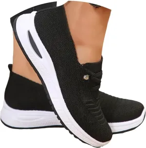 Orthopedic Walking Shoes for Women, Women's Woven Orthopedic Breathable Soft Shoes Arch Support Non-Slip Shoes