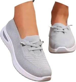 Orthopedic Walking Shoes for Women, Women's Woven Orthopedic Breathable Soft Shoes Arch Support Non-Slip Shoes