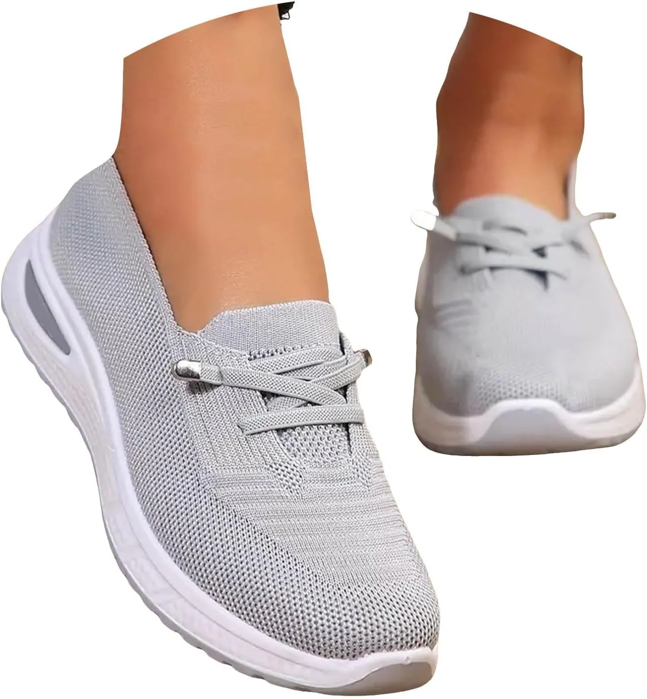 Orthopedic Walking Shoes for Women, Women's Woven Orthopedic Breathable Soft Shoes Arch Support Non-Slip Shoes