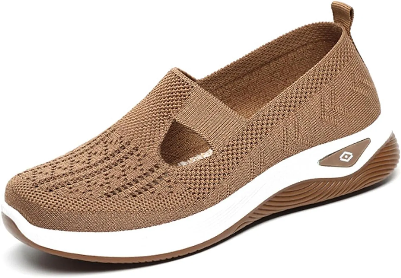 Orthowalkway Womens Shoes, Orthopedic Slip-On Lightweight Flat Soft Shoes, Comfortable Breathable Shoes