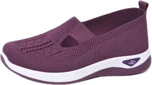 Orthowalkway Women's Shoes, Orthopedic Tennis Shoes for Women, Orthopedic Slip-On Lightweight Flat Soft Shoes