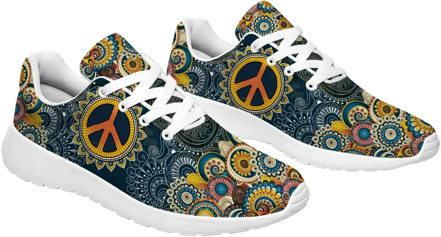 Peace and Love Shoes Womens Mens Road Running Shoes Athletic Tennis Walking Shoes Gifts for Her,Him