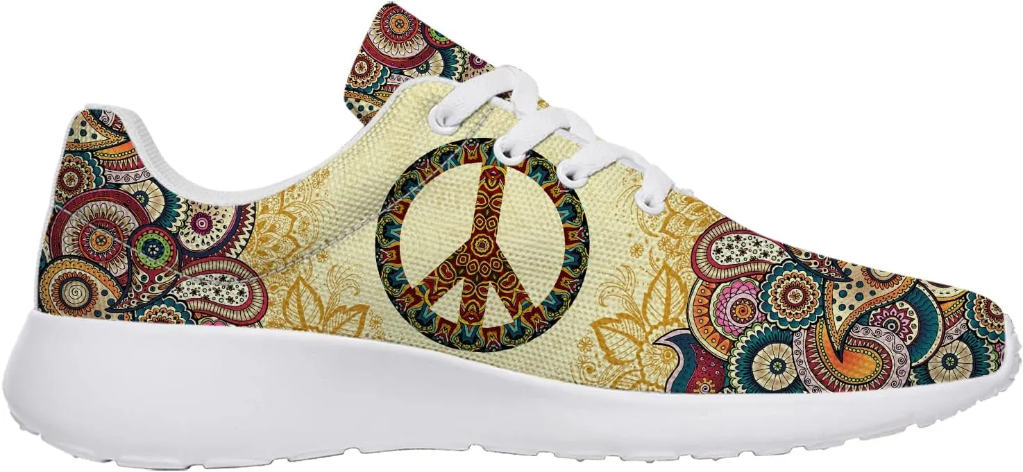 Peace and Love Shoes Womens Mens Road Running Shoes Athletic Tennis Walking Shoes Gifts for Her,Him