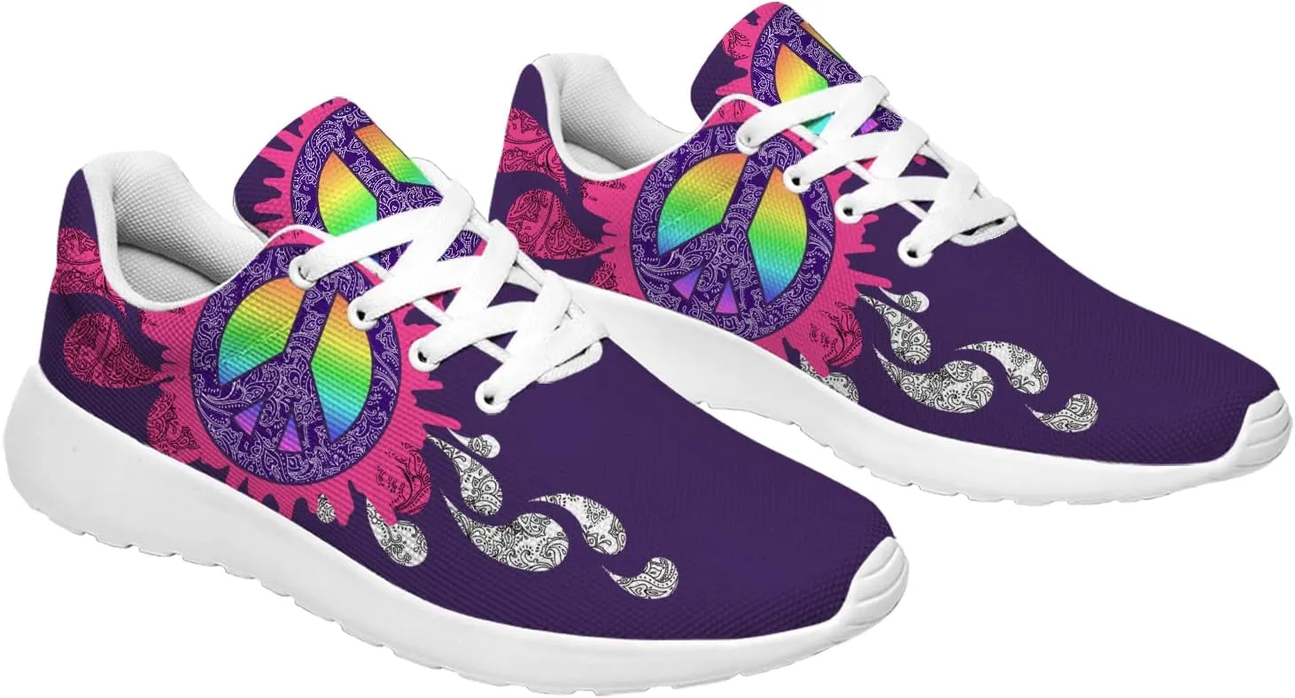 Peace and Love Shoes Womens Mens Road Running Shoes Athletic Tennis Walking Shoes Gifts for Her,Him