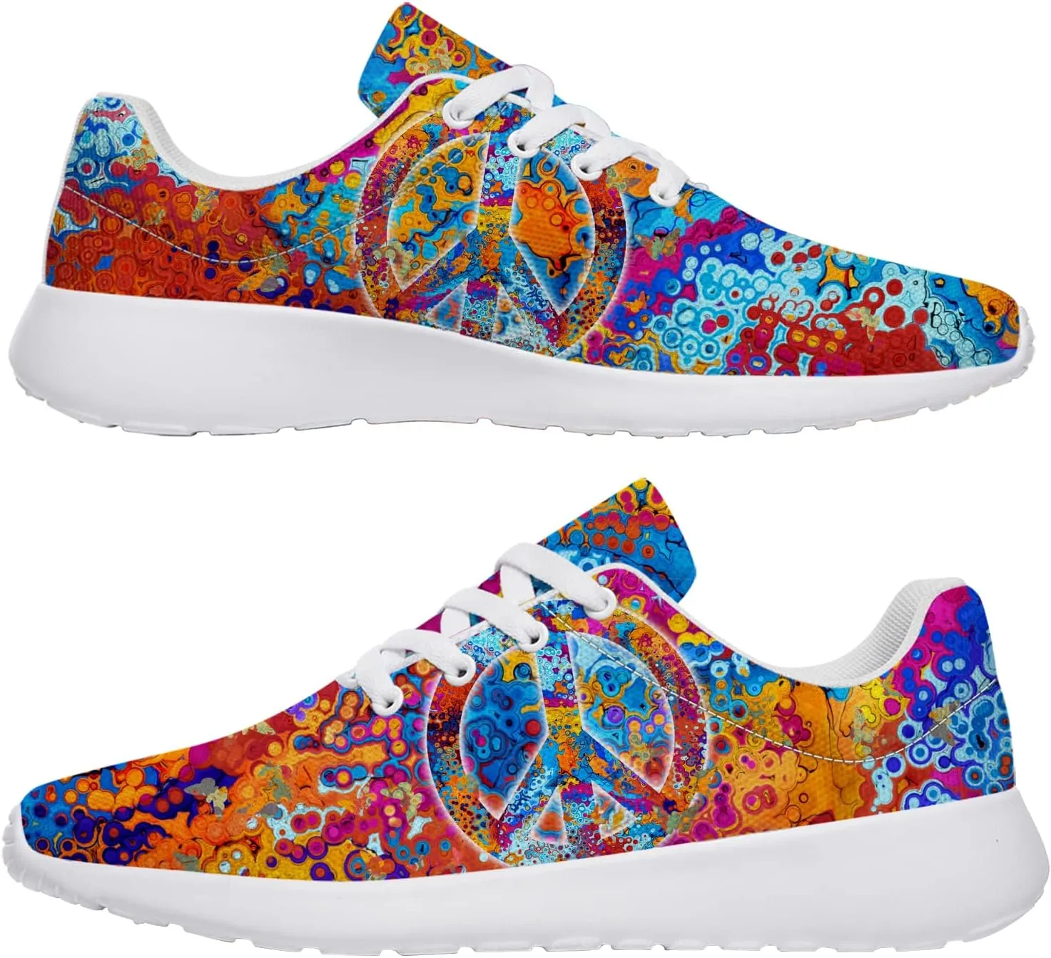 Peace and Love Shoes Womens Mens Road Running Shoes Athletic Tennis Walking Shoes Gifts for Her,Him