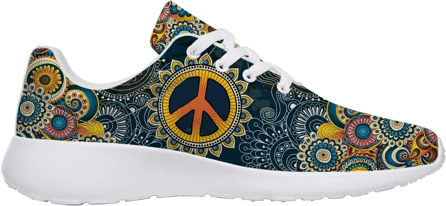 Peace and Love Shoes Womens Mens Road Running Shoes Athletic Tennis Walking Shoes Gifts for Her,Him