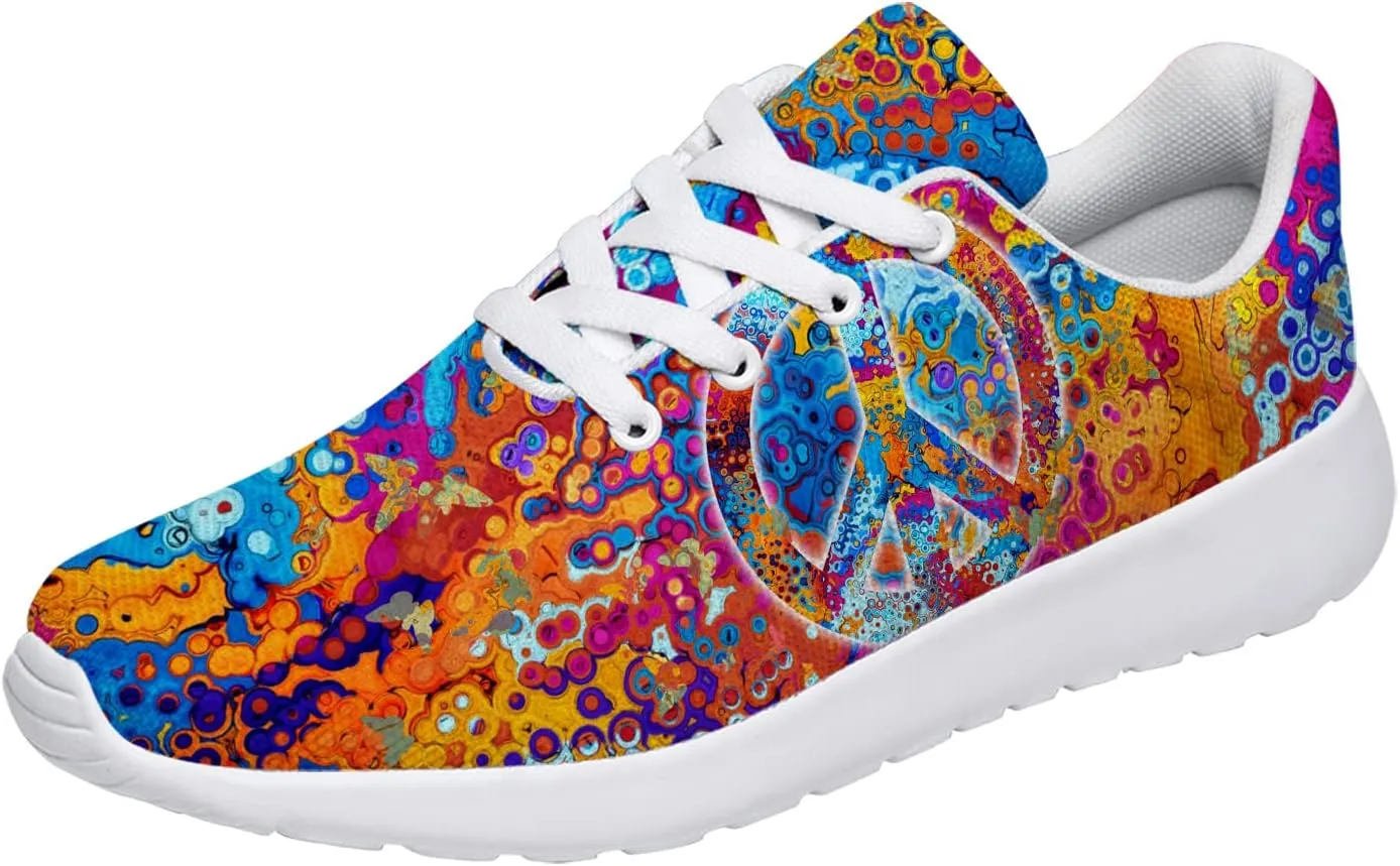 Peace and Love Shoes Womens Mens Road Running Shoes Athletic Tennis Walking Shoes Gifts for Her,Him