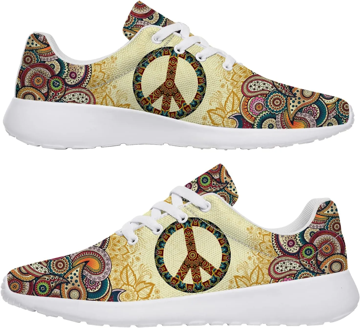 Peace and Love Shoes Womens Mens Road Running Shoes Athletic Tennis Walking Shoes Gifts for Her,Him