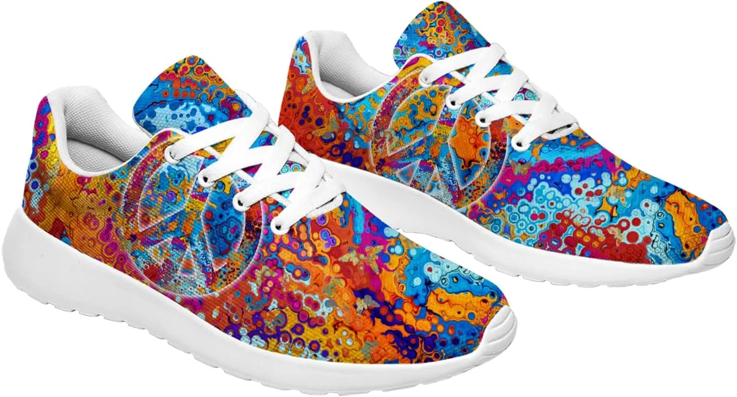 Peace and Love Shoes Womens Mens Road Running Shoes Athletic Tennis Walking Shoes Gifts for Her,Him