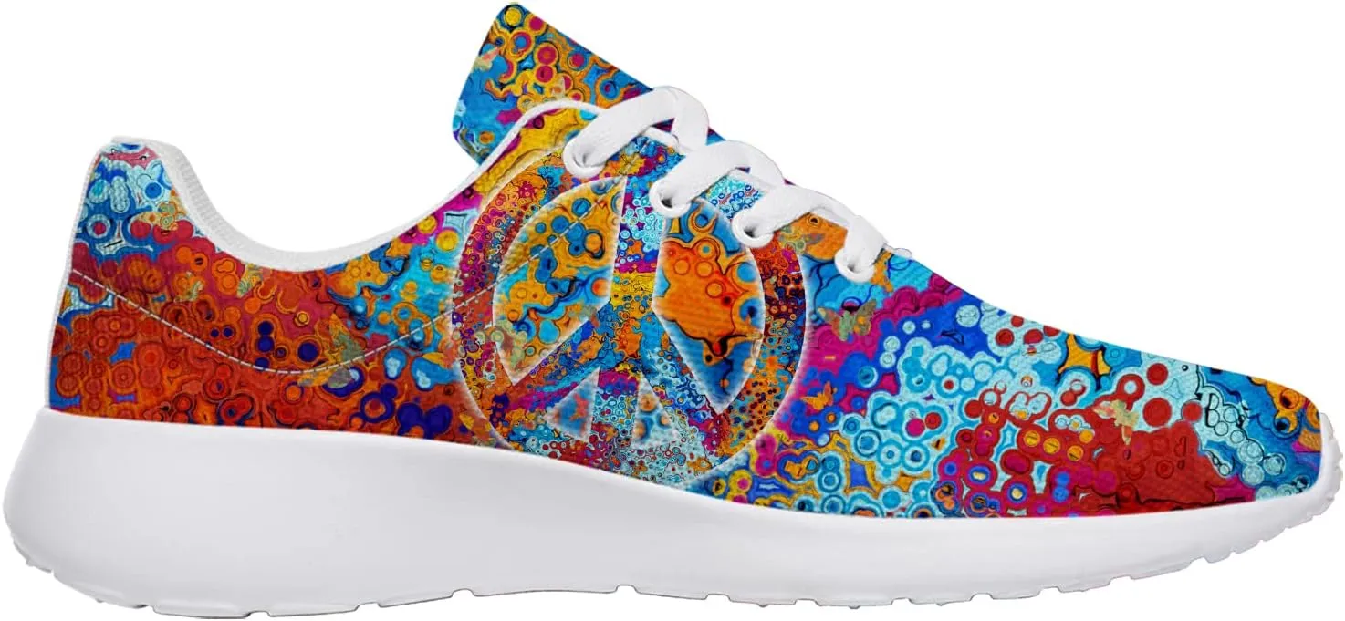 Peace and Love Shoes Womens Mens Road Running Shoes Athletic Tennis Walking Shoes Gifts for Her,Him