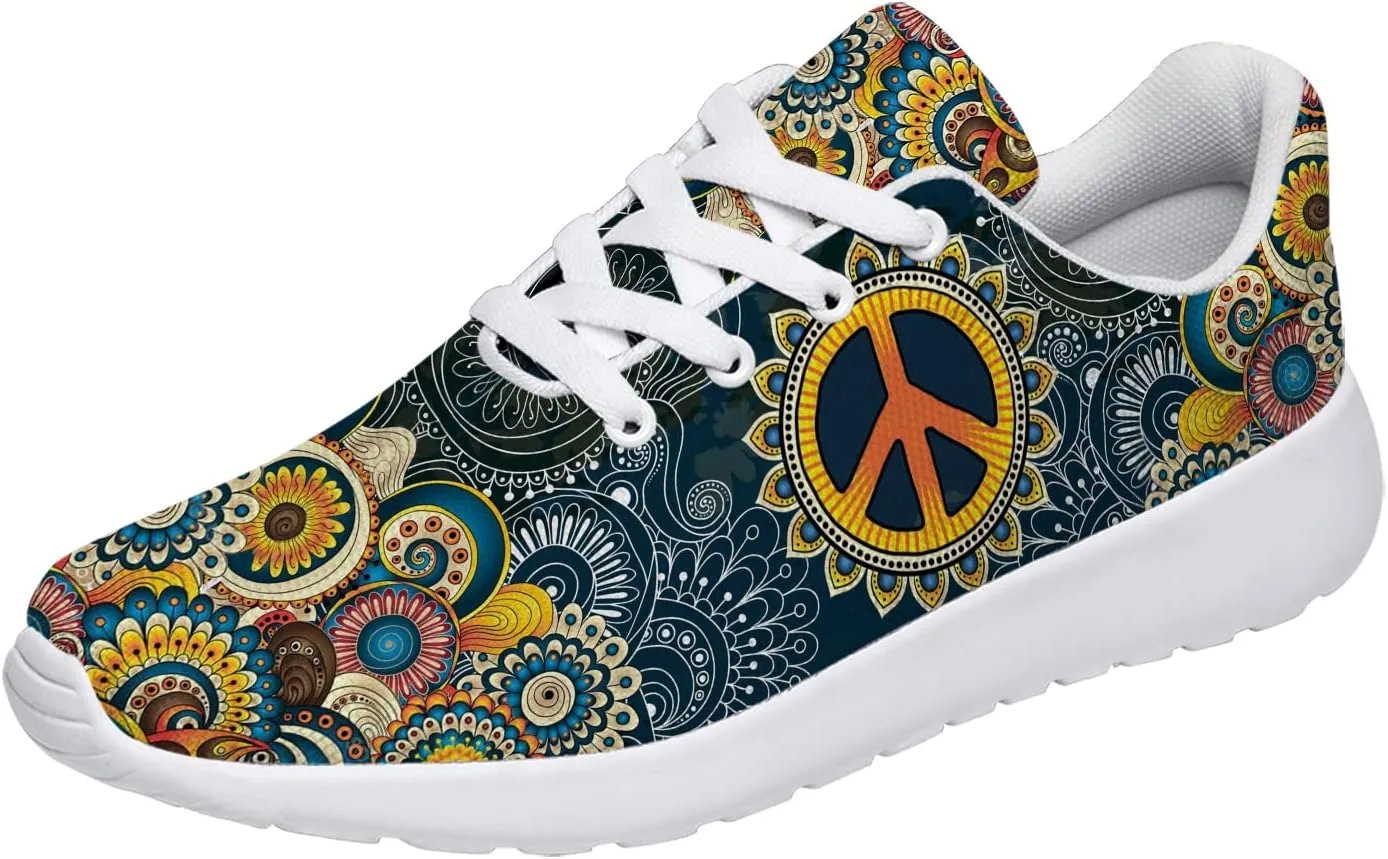 Peace and Love Shoes Womens Mens Road Running Shoes Athletic Tennis Walking Shoes Gifts for Her,Him