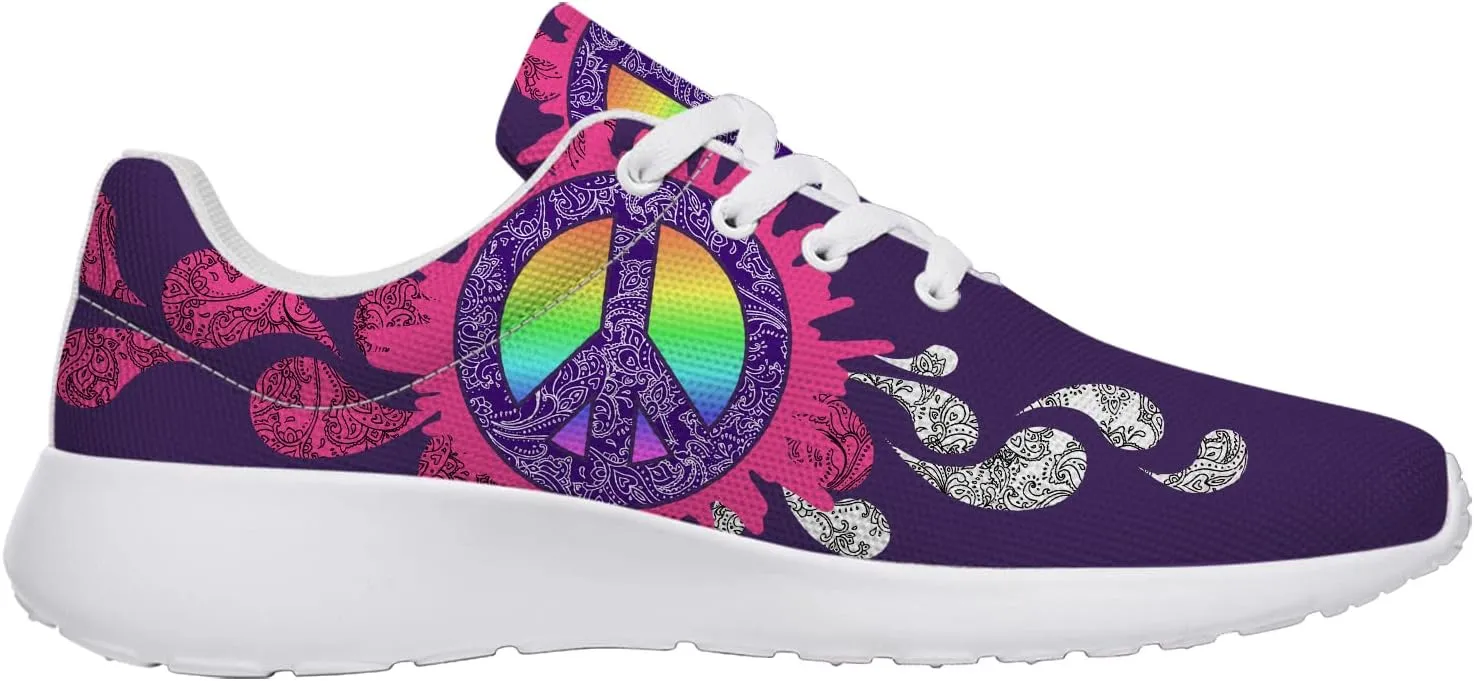 Peace and Love Shoes Womens Mens Road Running Shoes Athletic Tennis Walking Shoes Gifts for Her,Him