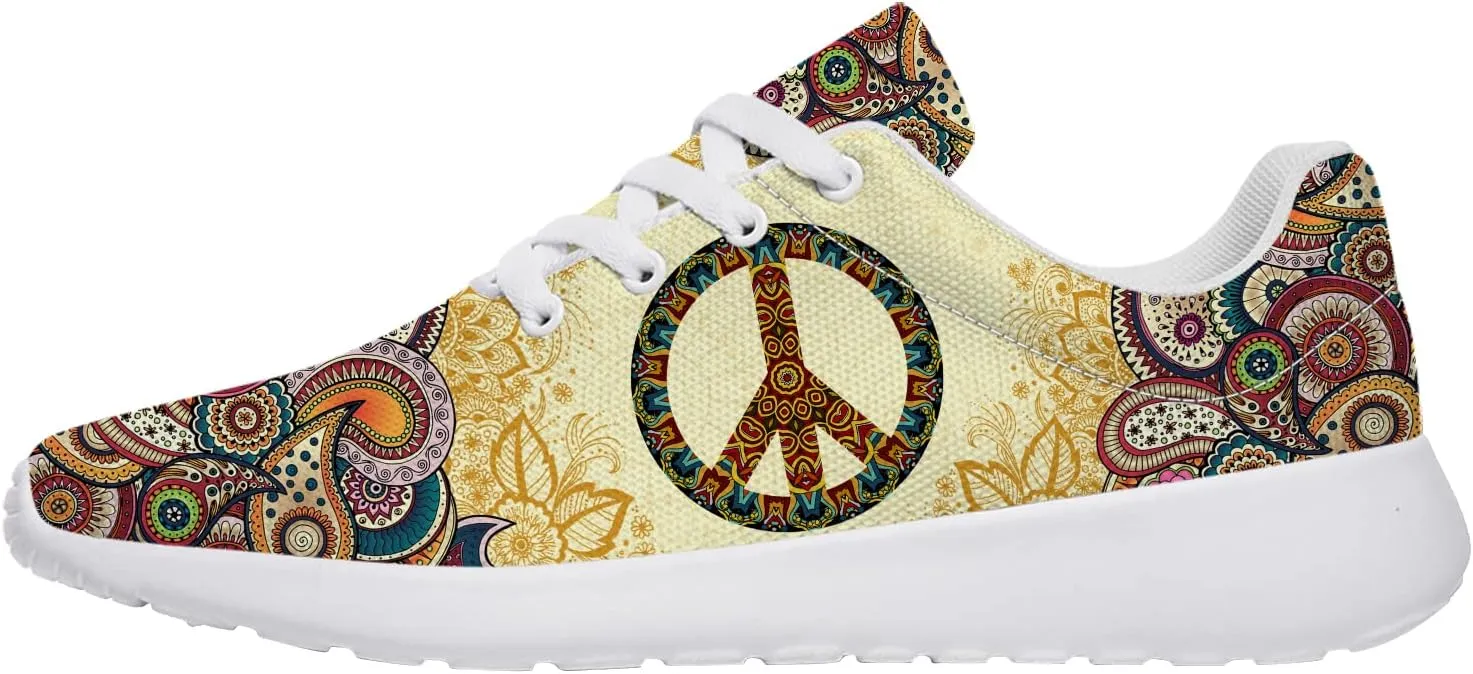 Peace and Love Shoes Womens Mens Road Running Shoes Athletic Tennis Walking Shoes Gifts for Her,Him