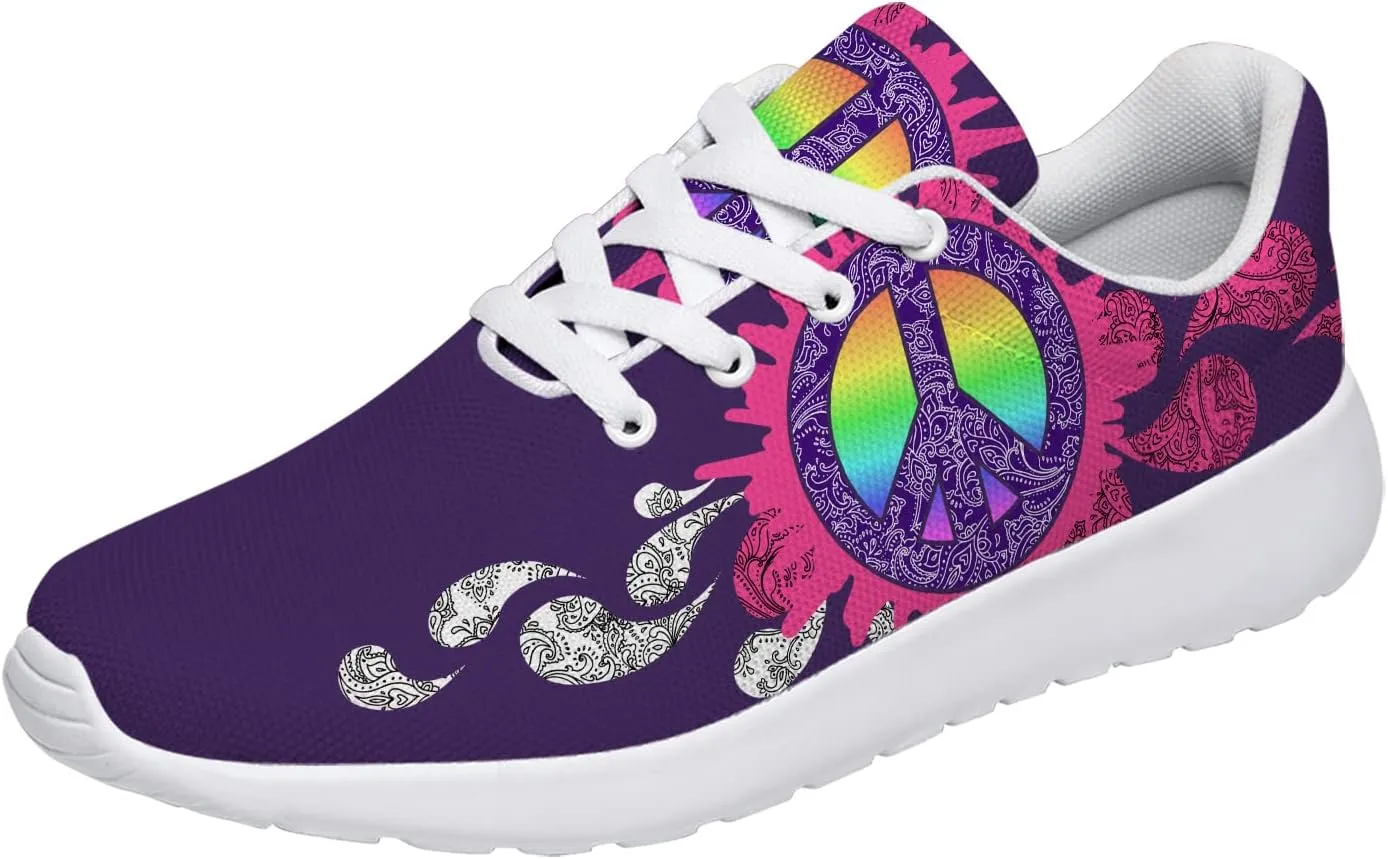 Peace and Love Shoes Womens Mens Road Running Shoes Athletic Tennis Walking Shoes Gifts for Her,Him