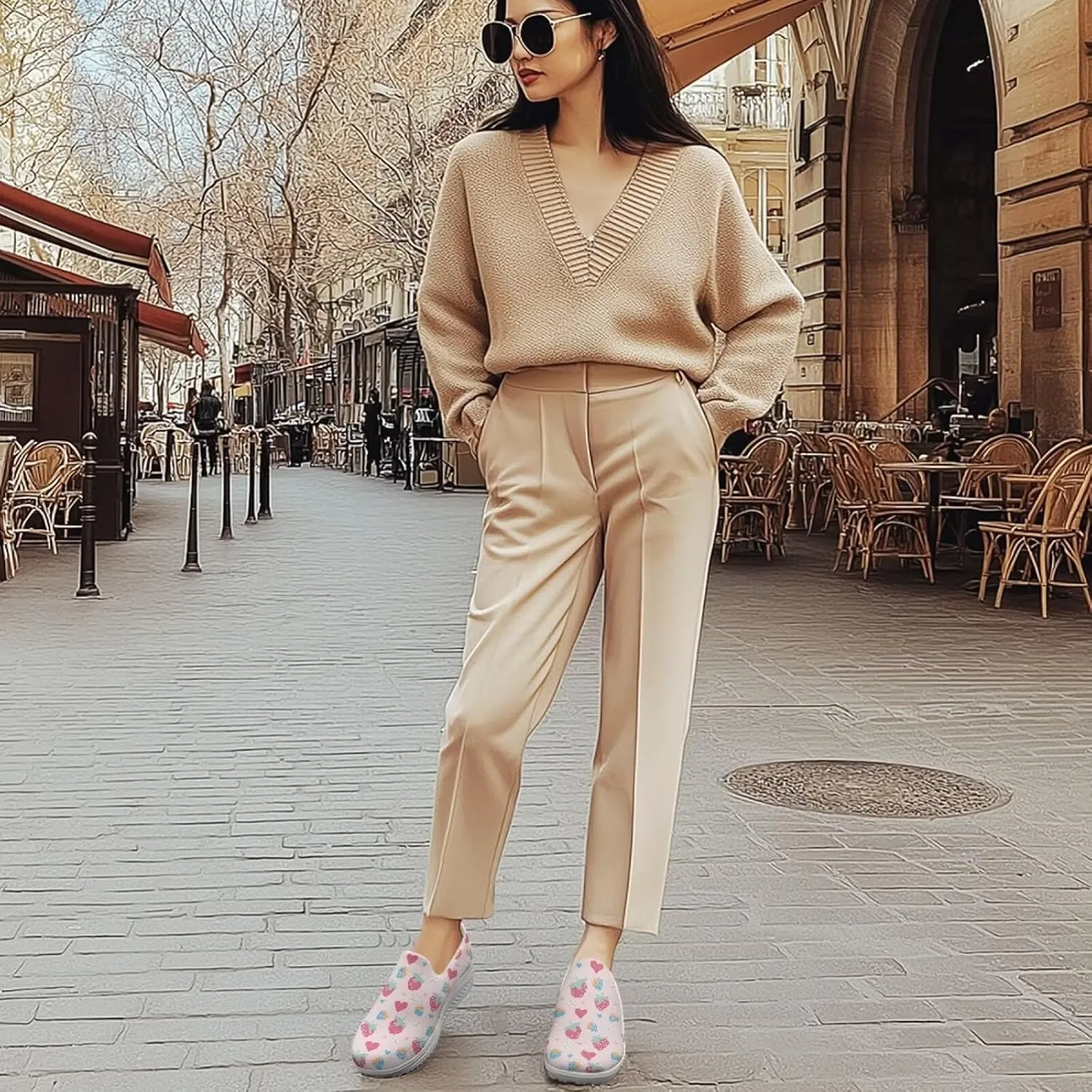 Platform Loafers for Women Lightweight Mesh Shoes Non Slip Fashion Sneakers Girls Walking Shoes