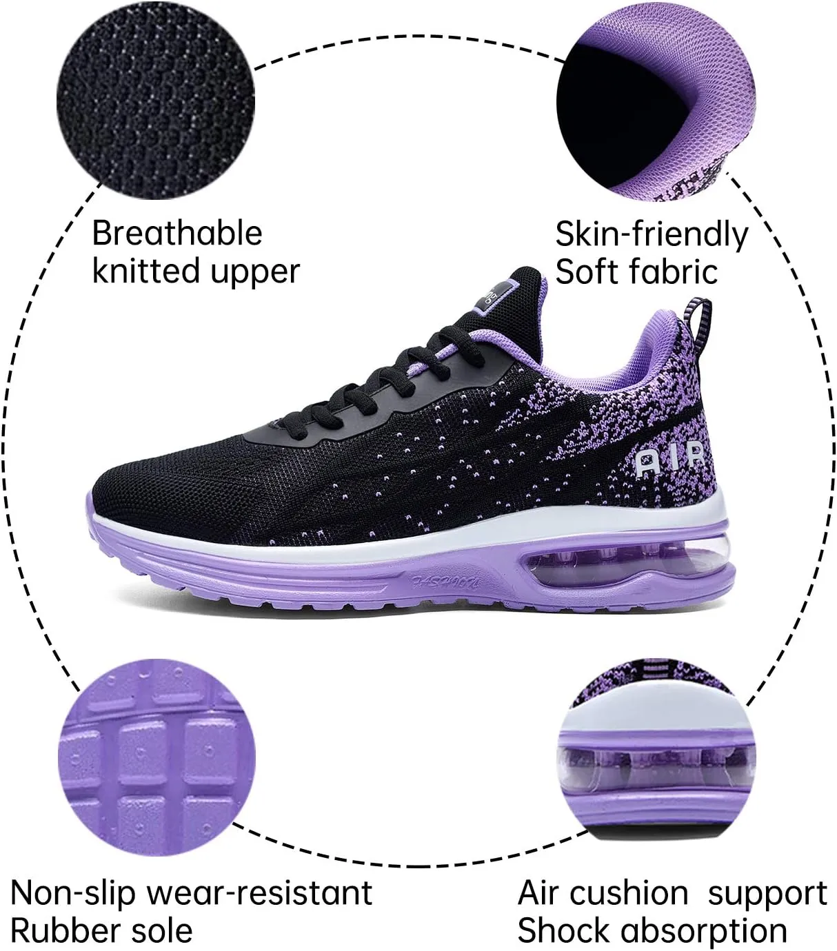 RomenSi Womens Air Athletic Running Sneakers Fashion Breathable Sport Gym Walking Tennis Shoes (US5.5-11)