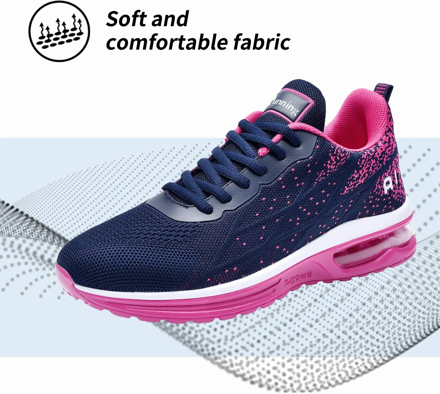 RomenSi Womens Air Athletic Running Sneakers Fashion Breathable Sport Gym Walking Tennis Shoes (US5.5-11)