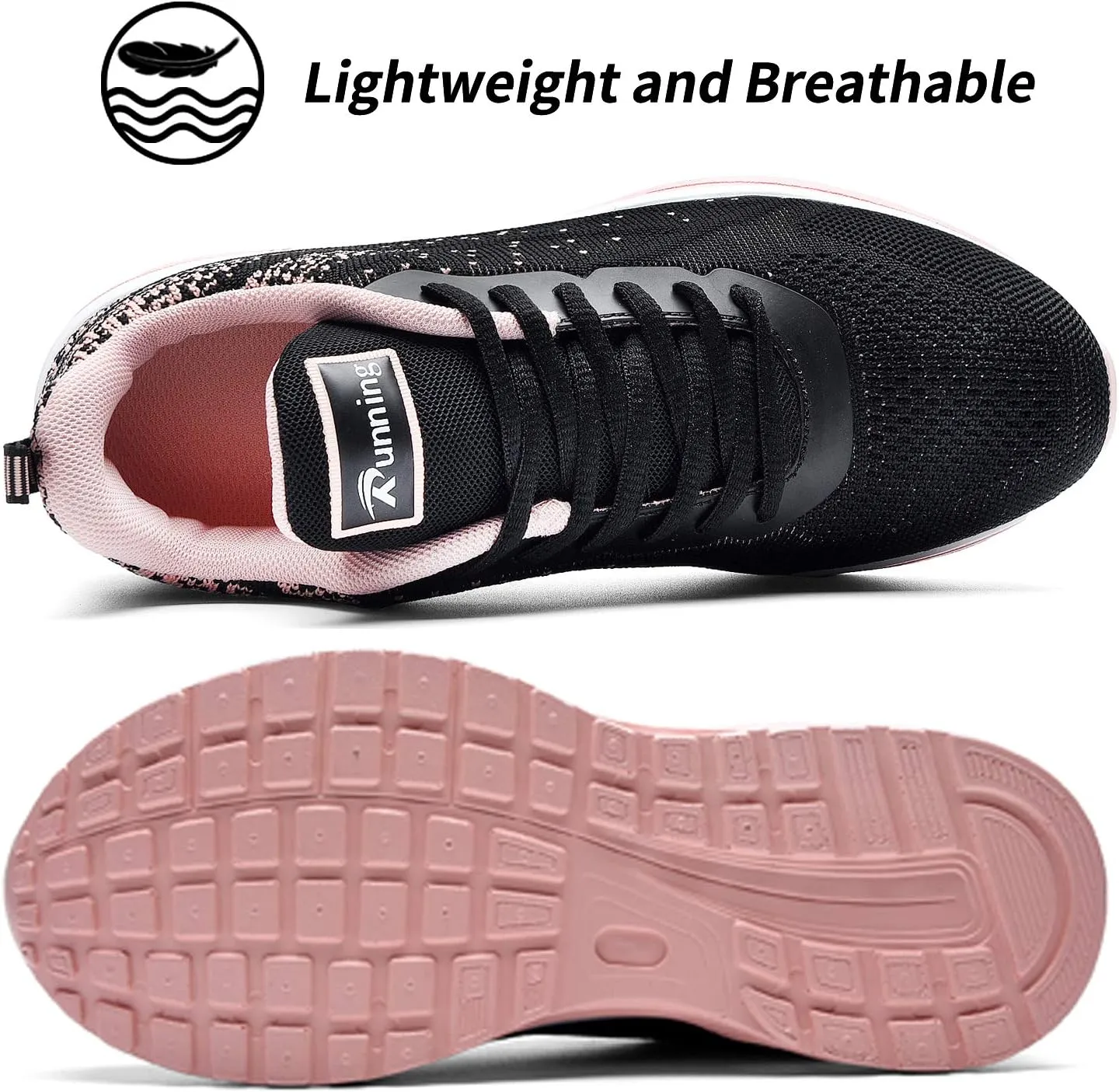 RomenSi Womens Air Athletic Running Sneakers Fashion Breathable Sport Gym Walking Tennis Shoes (US5.5-11)