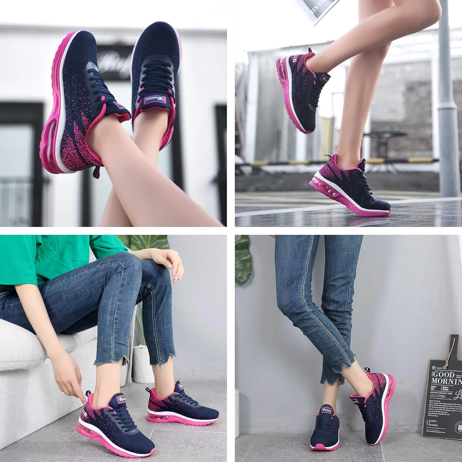 RomenSi Womens Air Athletic Running Sneakers Fashion Breathable Sport Gym Walking Tennis Shoes (US5.5-11)