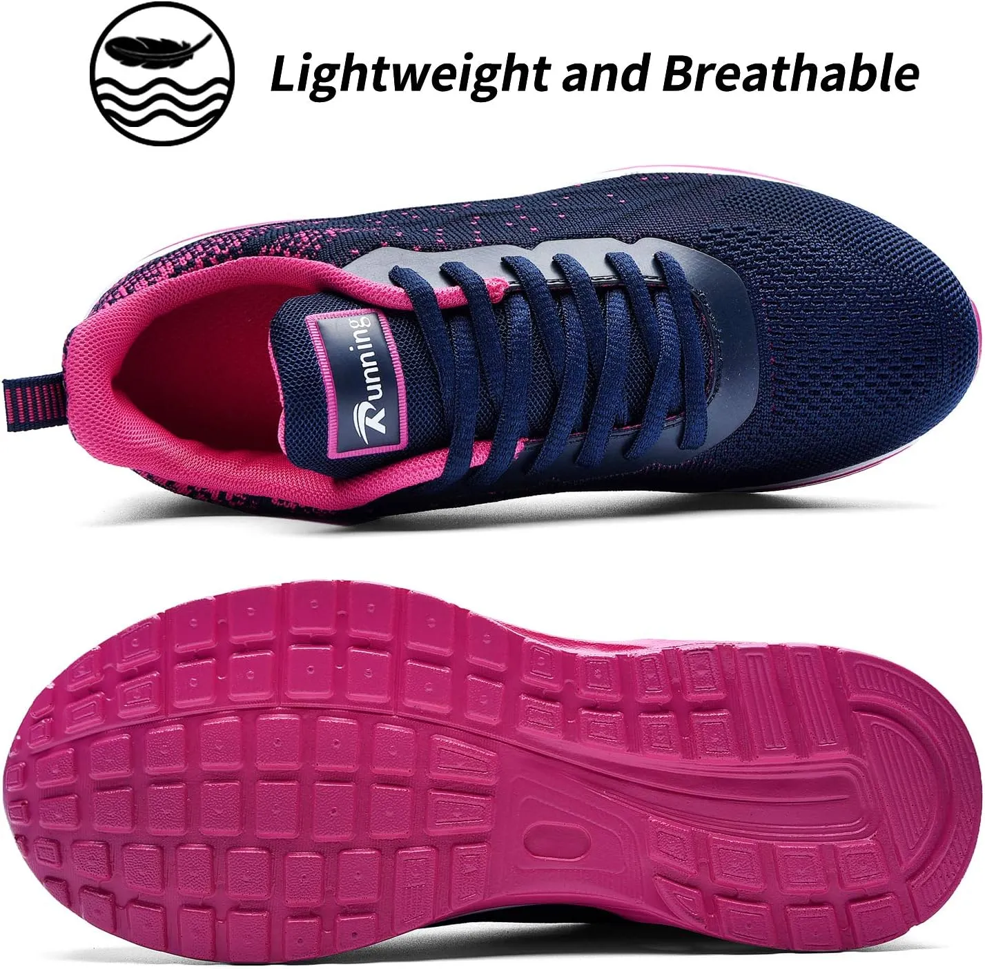 RomenSi Womens Air Athletic Running Sneakers Fashion Breathable Sport Gym Walking Tennis Shoes (US5.5-11)