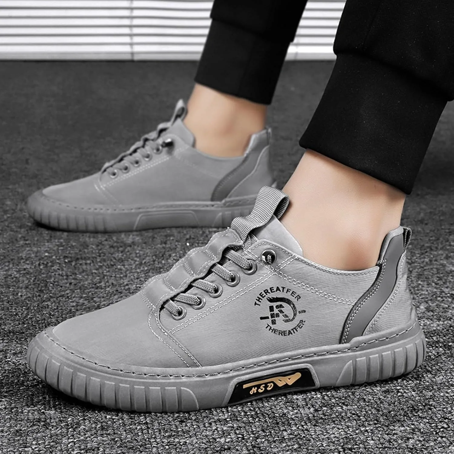 Sneakers Business Breathable Men Sneakers Low Top Breathable Casual Walking Canvas Shoes