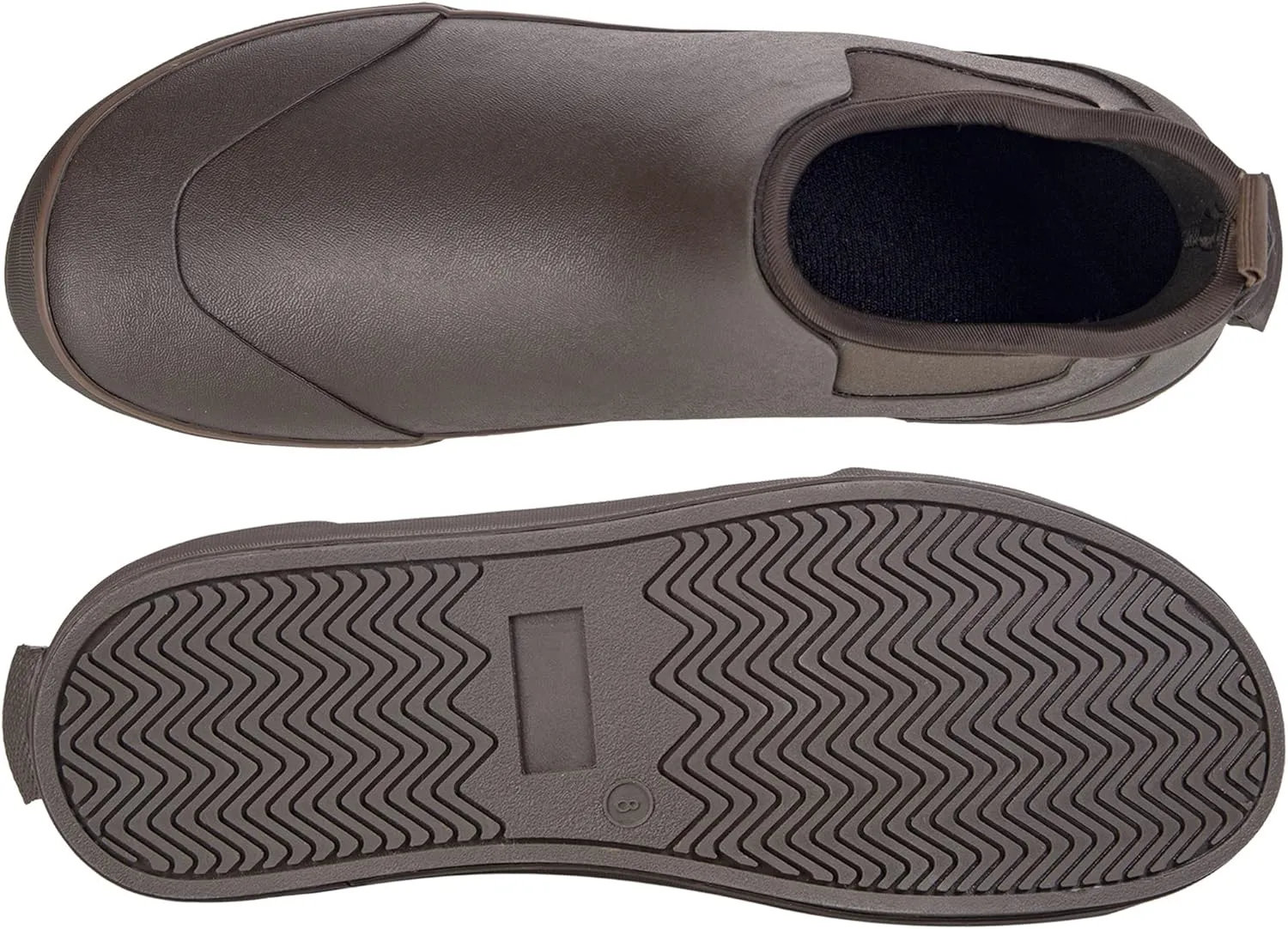 TENGTA Men's Waterproof Deck Boots Ankle Rain Footwear Neoprene Rubber Shoes