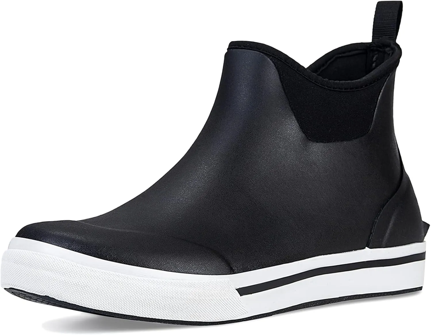 TENGTA Men's Waterproof Deck Boots Ankle Rain Footwear Neoprene Rubber Shoes