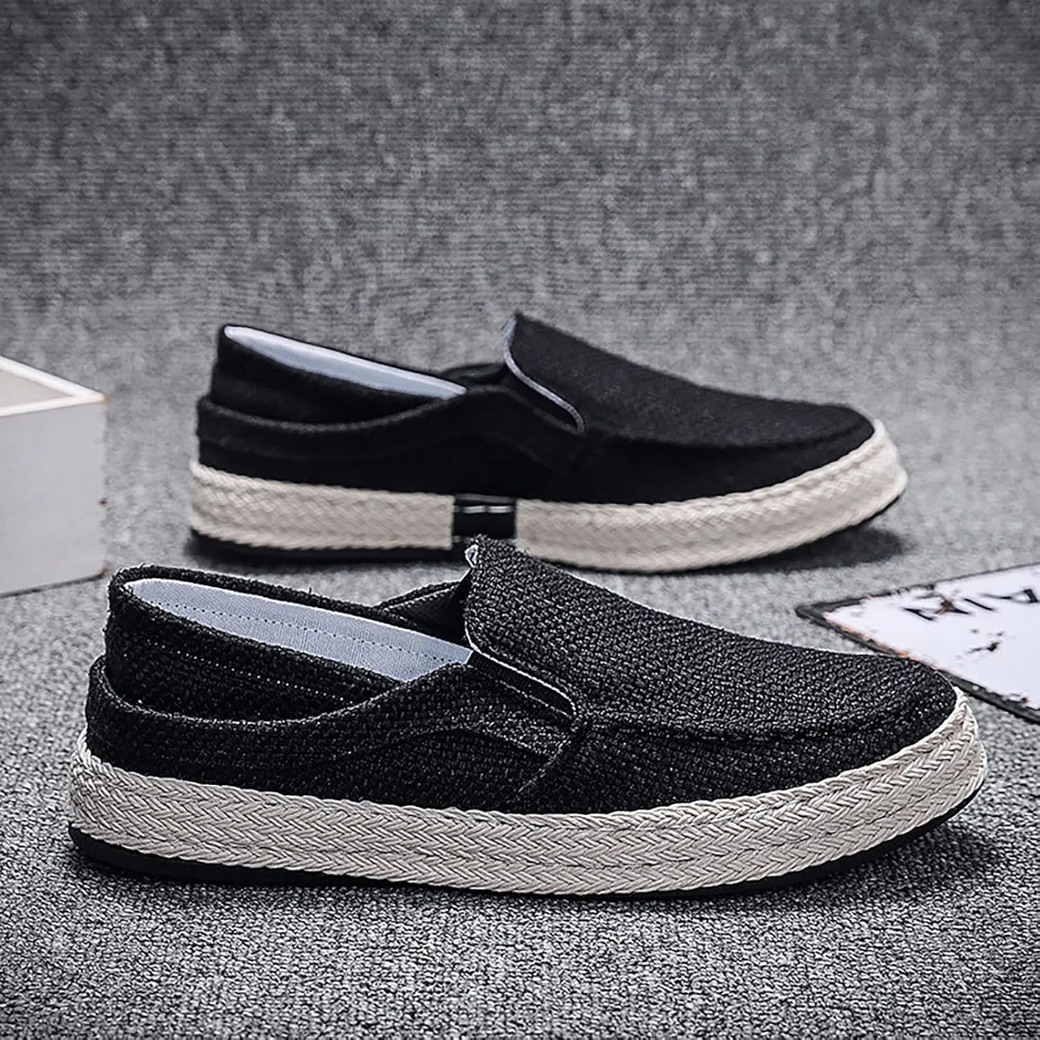 Tennis Walking Shoes 2022 Men's New Spring and Fisherman's Shoes Canvas Thick Soled Slip On