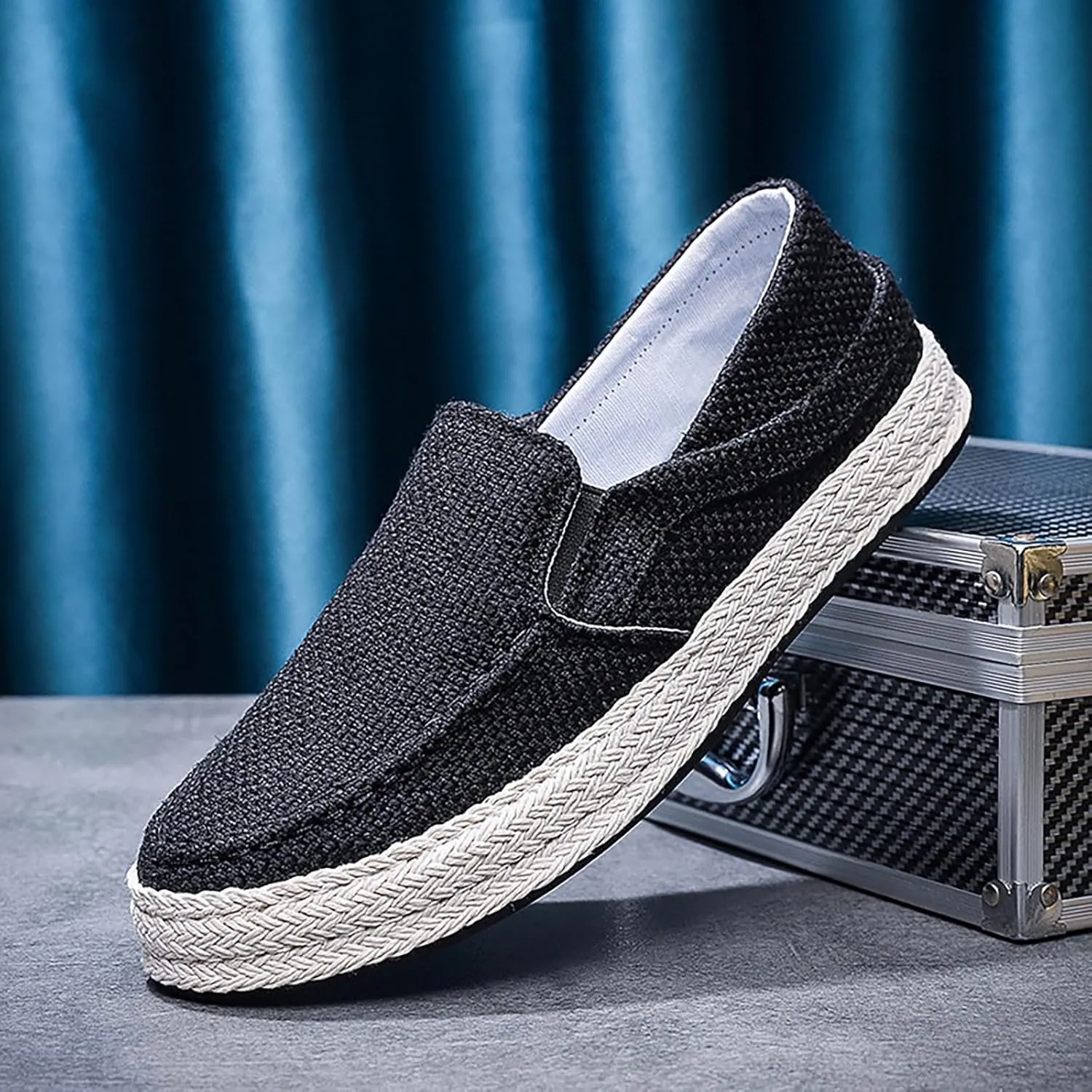 Tennis Walking Shoes 2022 Men's New Spring and Fisherman's Shoes Canvas Thick Soled Slip On