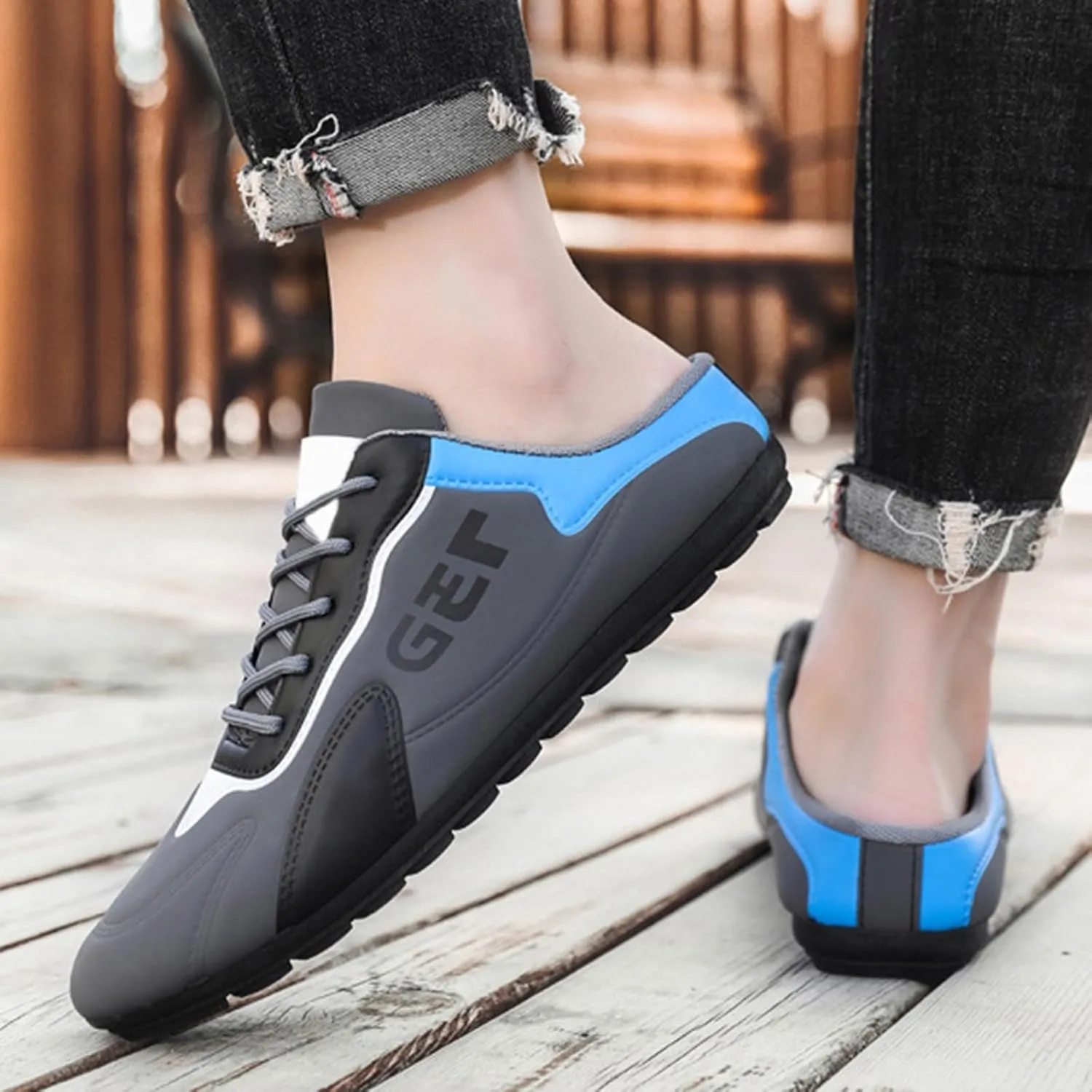 Tennis Walking Shoes Spring New Men's Shoes Lazy Slip Ons and Half Slippers Foreign Trade Men's Casual