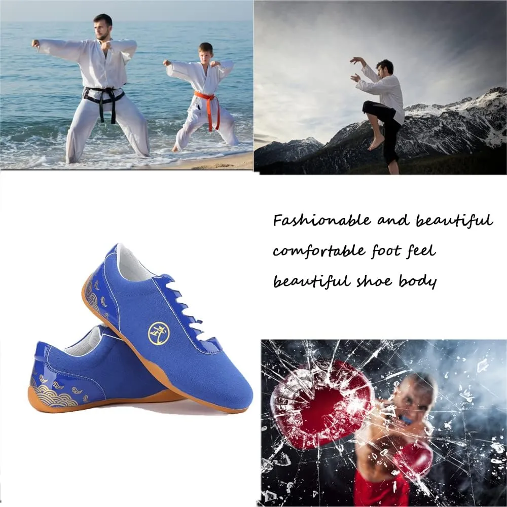Unisex Martial Art Kung Fu Tai Chi Rubber Shoes，Lightweight, Flexible and Durable