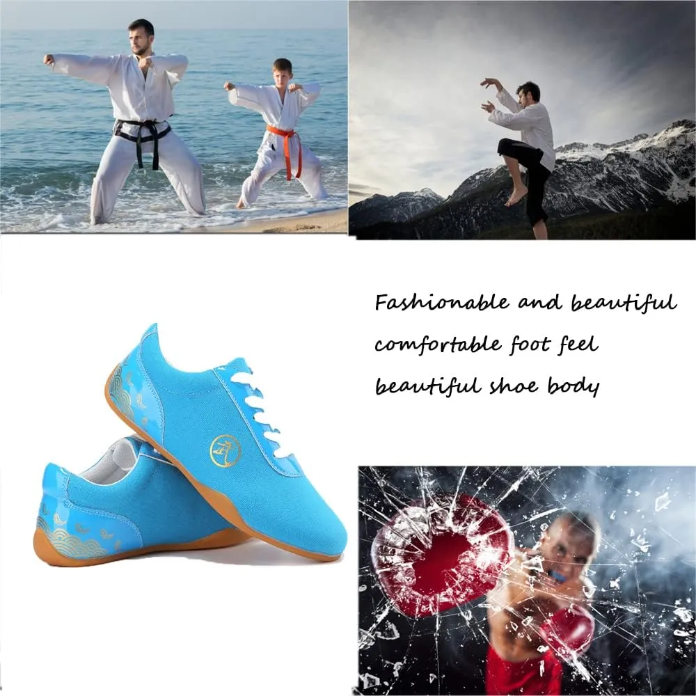 Unisex Martial Art Kung Fu Tai Chi Rubber Shoes，Lightweight, Flexible and Durable