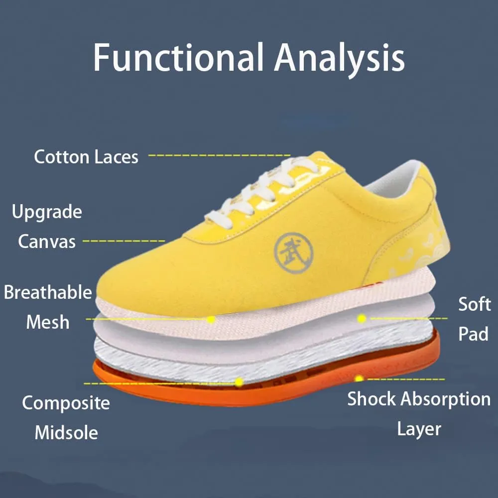 Unisex Martial Art Kung Fu Tai Chi Rubber Shoes，Lightweight, Flexible and Durable