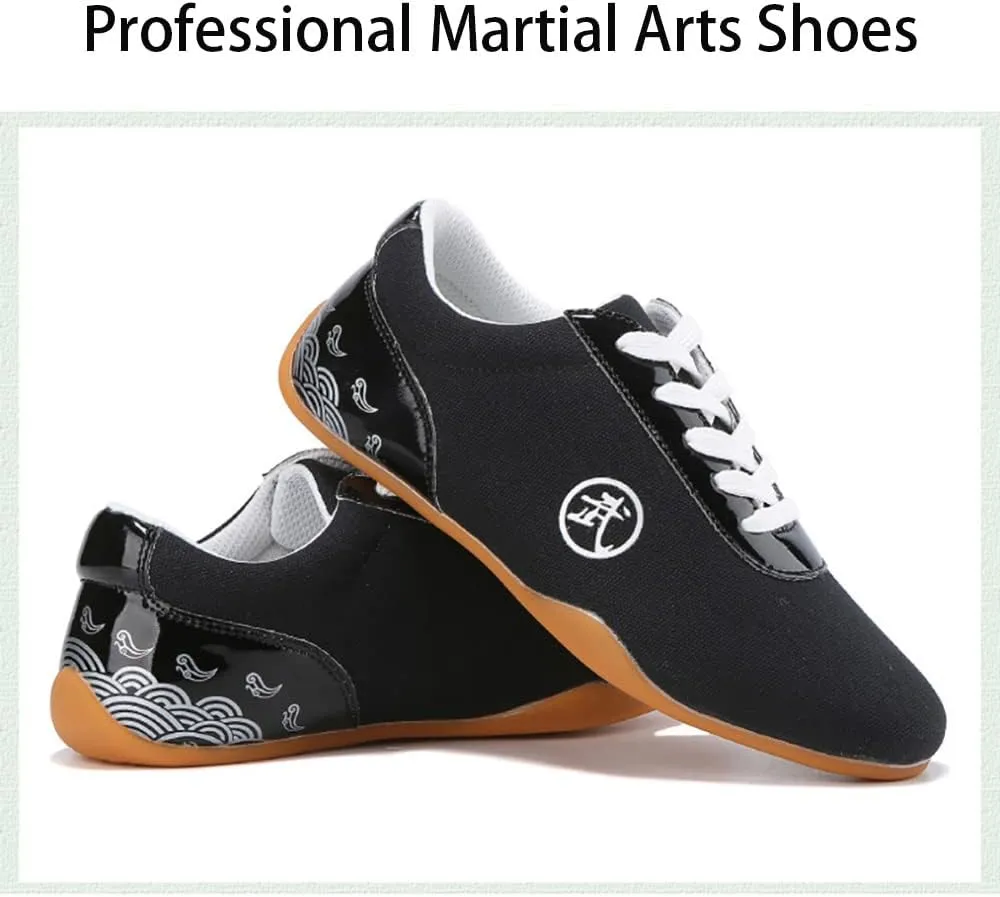 Unisex Martial Art Kung Fu Tai Chi Rubber Shoes，Lightweight, Flexible and Durable