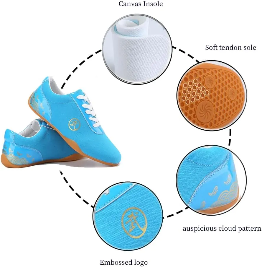 Unisex Martial Art Kung Fu Tai Chi Rubber Shoes，Lightweight, Flexible and Durable