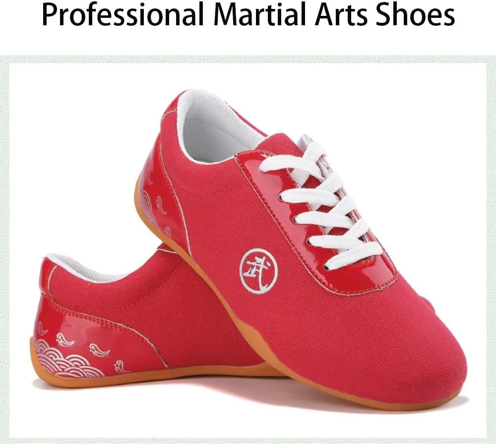 Unisex Martial Art Kung Fu Tai Chi Rubber Shoes，Lightweight, Flexible and Durable