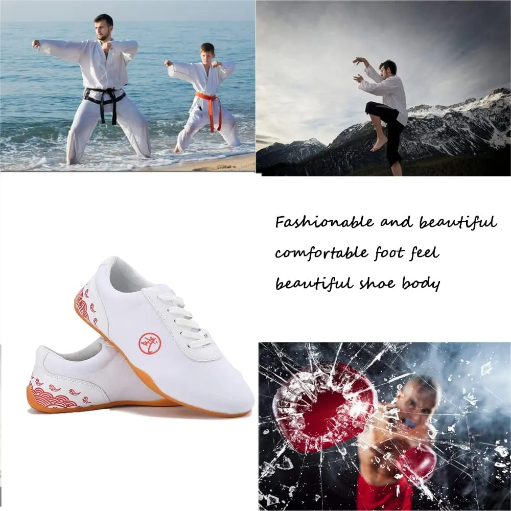 Unisex Martial Art Kung Fu Tai Chi Rubber Shoes，Lightweight, Flexible and Durable