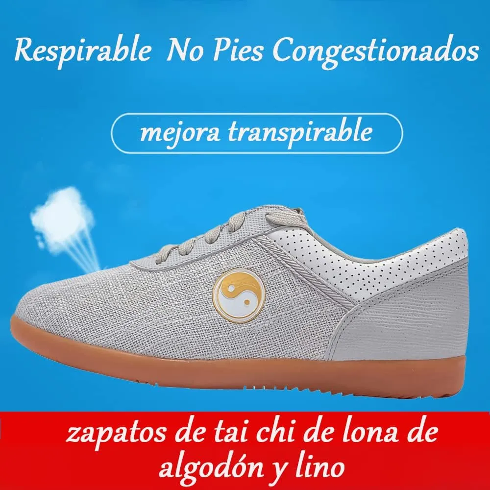 Unisex Martial Art Kung Fu Tai Chi Rubber Shoes,Traditional Kung Fu Tai Chi Wushu Shaolin Qi Gong Beijing Trainer Wing Chun Slipper Sneaker Footwear for Men Women,