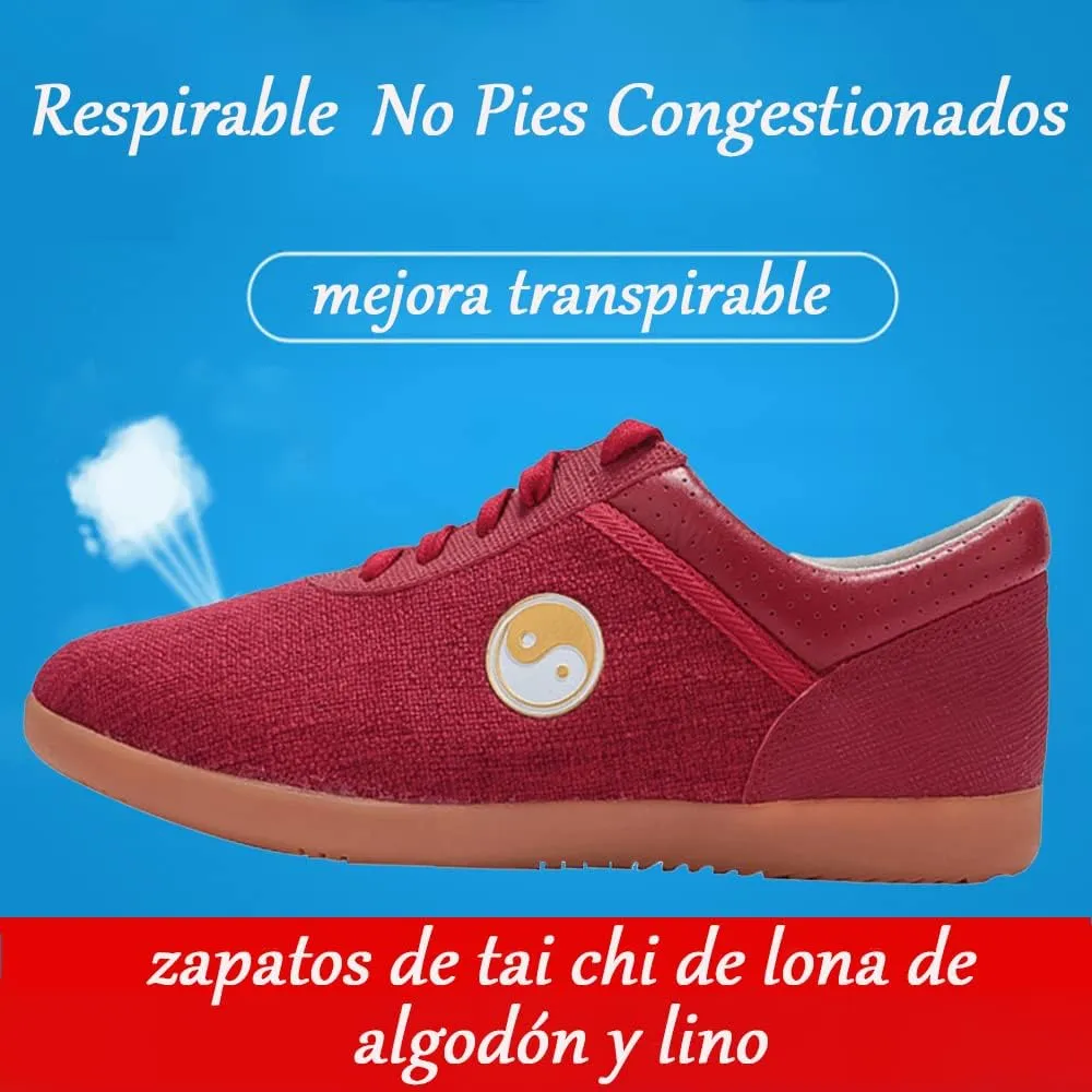 Unisex Martial Art Kung Fu Tai Chi Rubber Shoes,Traditional Kung Fu Tai Chi Wushu Shaolin Qi Gong Beijing Trainer Wing Chun Slipper Sneaker Footwear for Men Women,