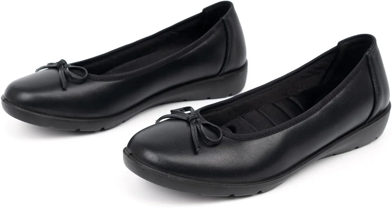 VJH confort Womens Ballet Flats Round Toe Slip-On Comfortable Dress Pump Walking Shoes