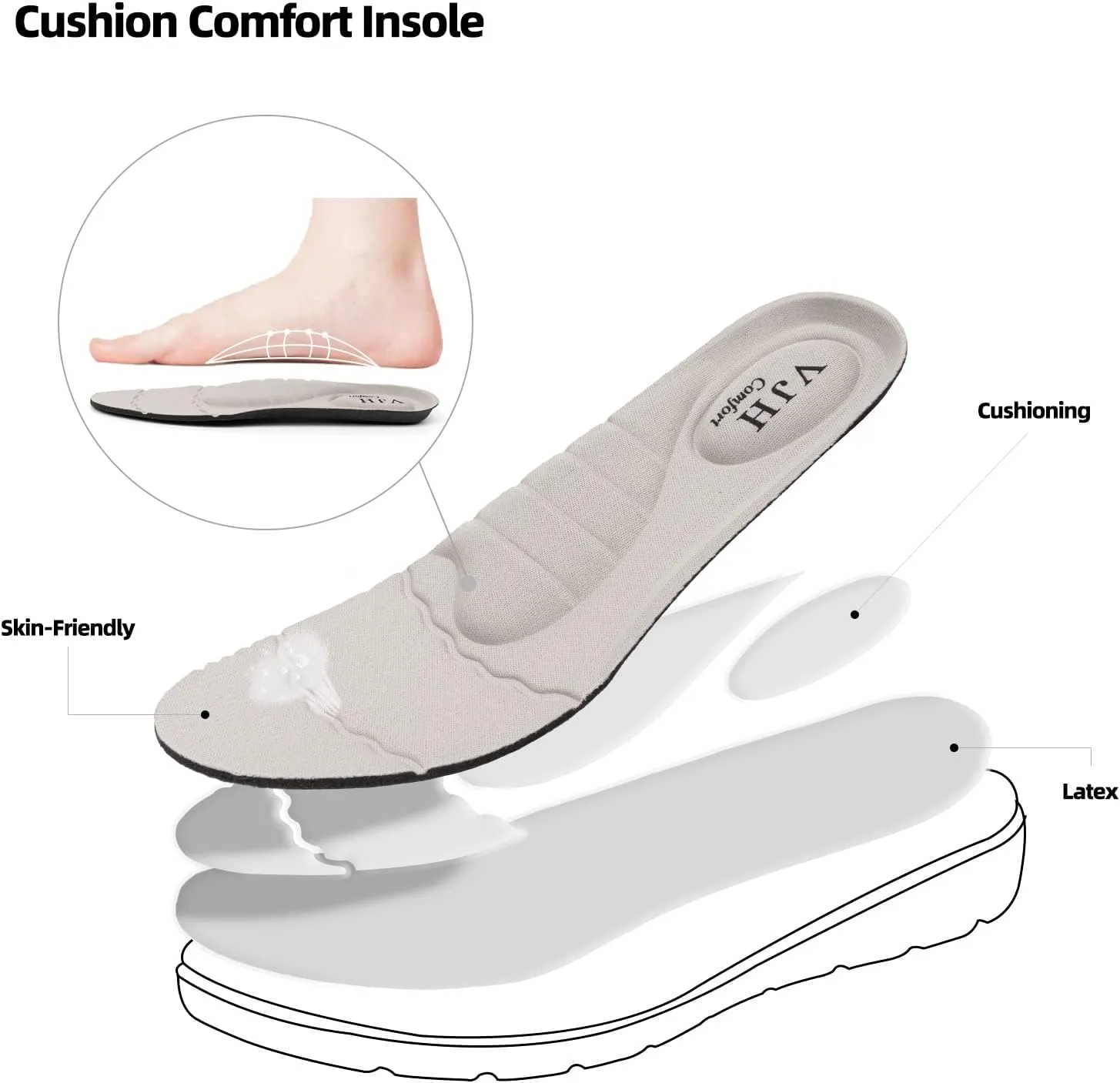 VJH confort Womens Ballet Flats Round Toe Slip-On Comfortable Dress Pump Walking Shoes