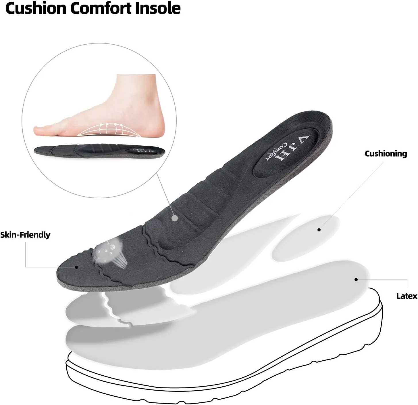 VJH confort Womens Ballet Flats Round Toe Slip-On Comfortable Dress Pump Walking Shoes