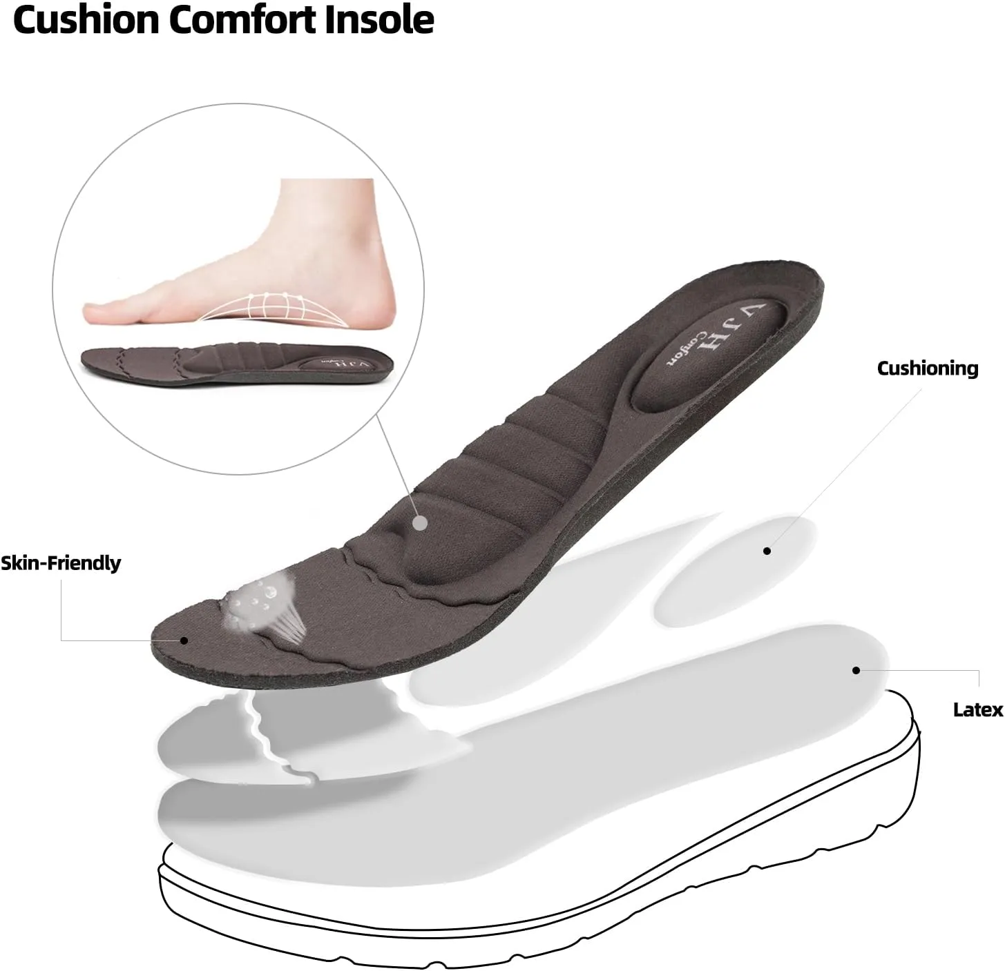 VJH confort Women’s Mary Jane Flats Comfortable Round Toe Arch Support Walking Shoes