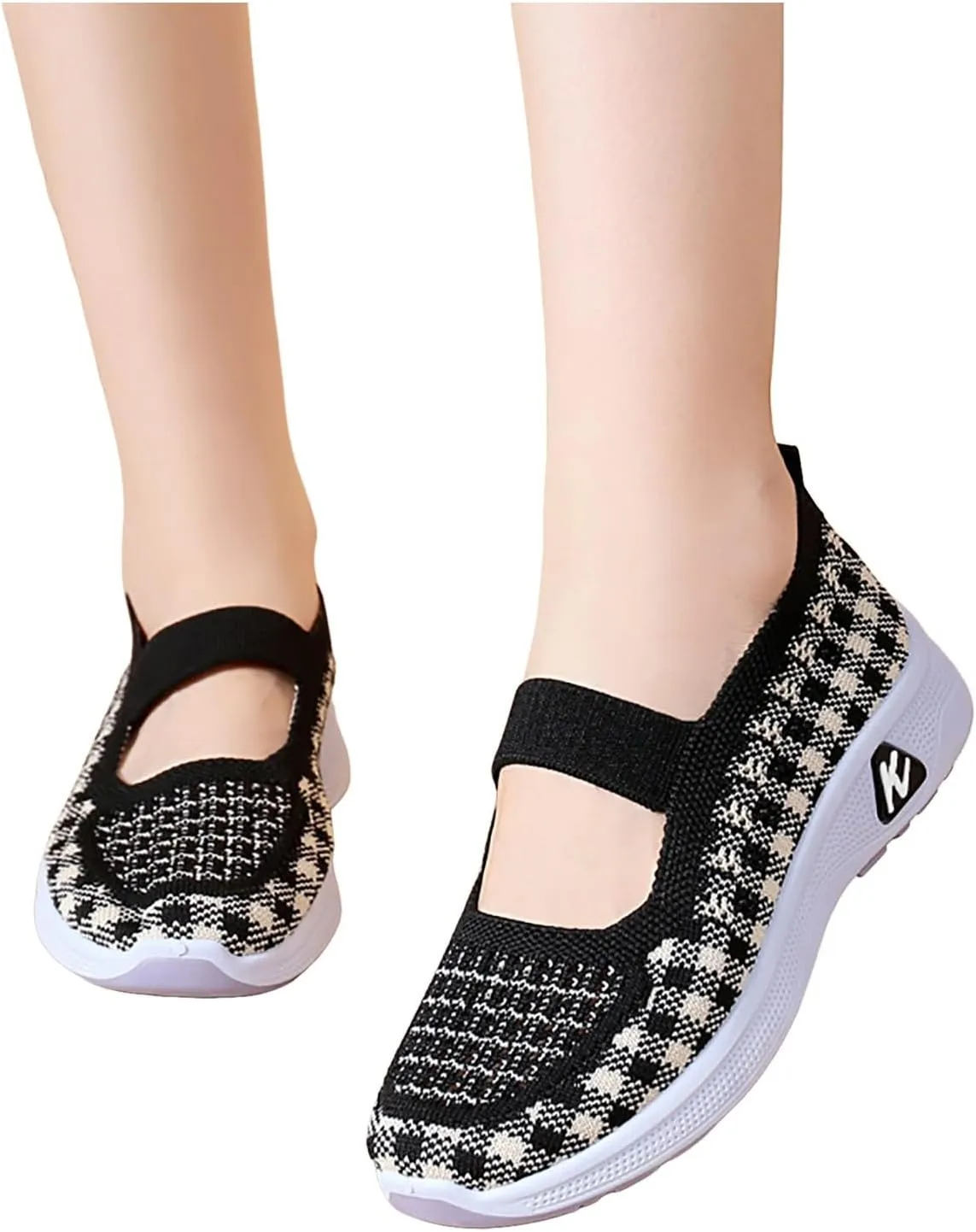 Walking Shoes for Women Woven Orthopedic Sneakers Breathable Soft Shoes Arch Support Outdoor Workout Shoes