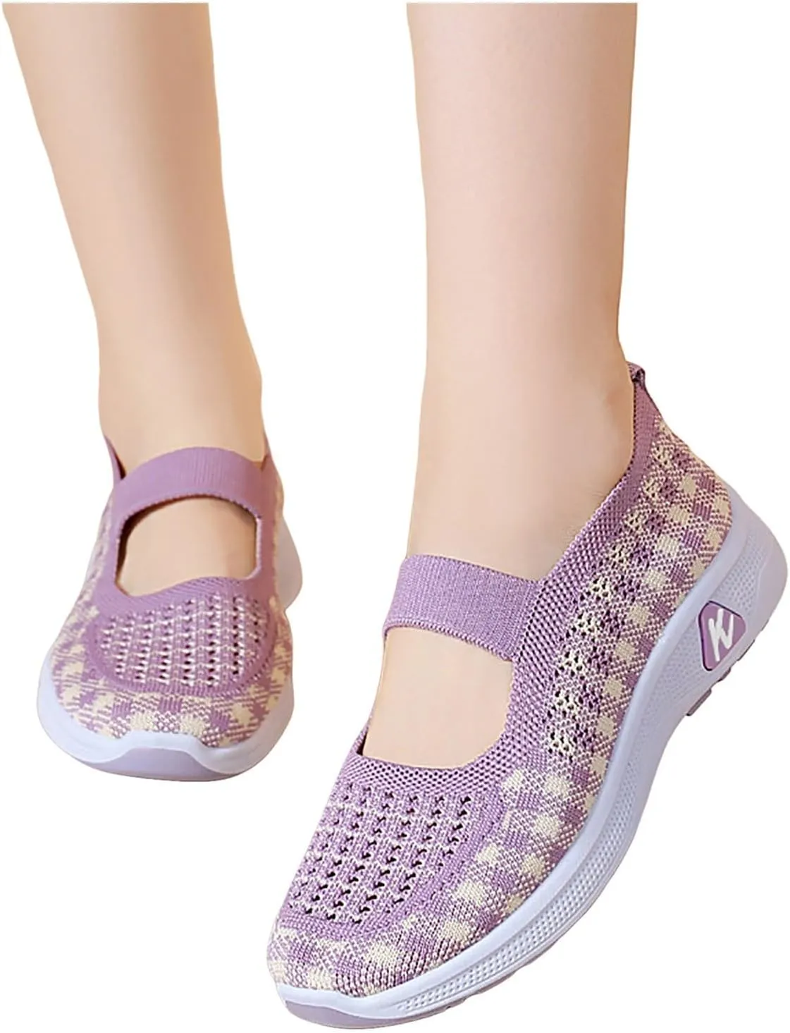 Walking Shoes for Women Woven Orthopedic Sneakers Breathable Soft Shoes Arch Support Outdoor Workout Shoes