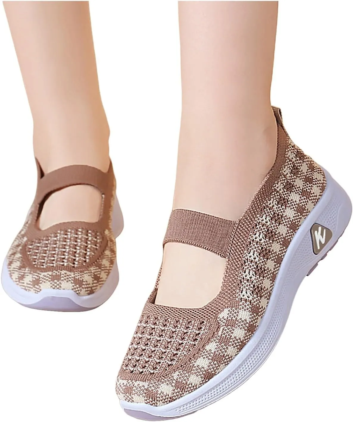 Walking Shoes for Women Woven Orthopedic Sneakers Breathable Soft Shoes Arch Support Outdoor Workout Shoes